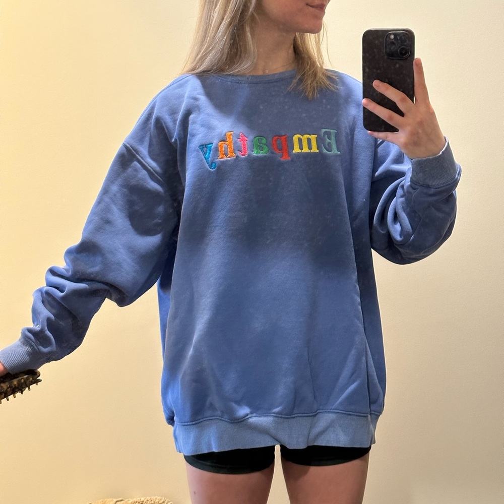 Mayfair “Empathy” oversized crew neck 💘